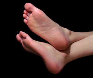 Feet of a man