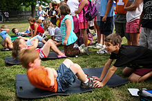 Children exercising